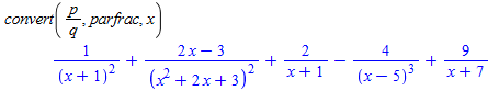 Machine generated alternative text:
convert parfac, x 
2x—3 
(x (G 21 3) 
