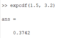 expcdf ( I. S, 
ans 
0-3742 
3.2) 