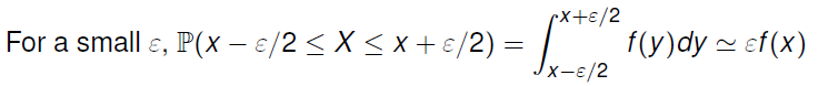 Machine generated alternative text:
For a small c, 
f(y)dy 
x-E/2 
f(x) 