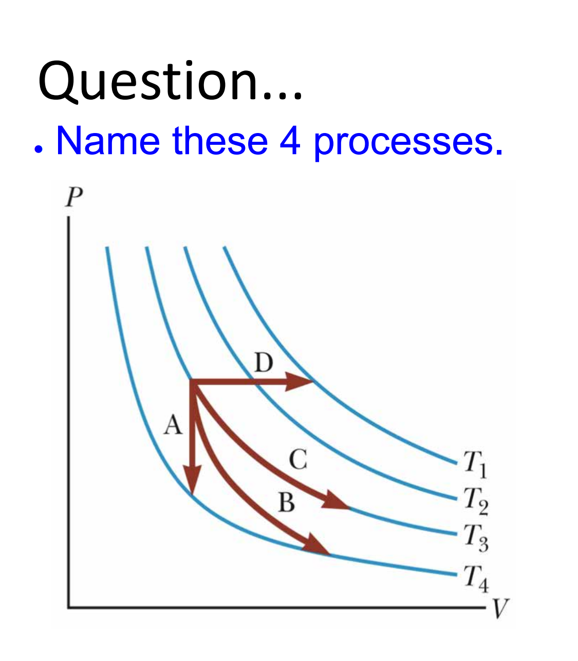 Question... 
. Name these 4 processes. 